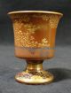 3 Antique Saigi Kutani Porcelain Saki Cups Artist Signed Miniature Calligraphy Glasses & Cups photo 3