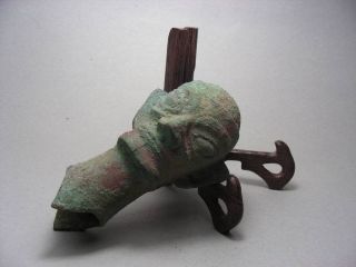 Antique Chinese Bronze Men - Head Statue Worth To Collection Figurine photo