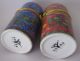 Porcelain Painted Double Dragons&fireball Toothpick Box 2pcs Snuff Bottles photo 3