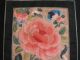 Antique Chinese Silk Embroidered Panel Flowers Embroidery Satin Stitch Robes & Textiles photo 4