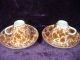 2 Antique Chinese Export Porcelain Sacred Bird Butterfly Cup Saucer Plates photo 11