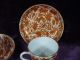 2 Antique Chinese Export Porcelain Sacred Bird Butterfly Cup Saucer Plates photo 6