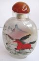 248 Peking Glass Hand Inside Painting Horses Snuff Bottle&gift Box Snuff Bottles photo 2