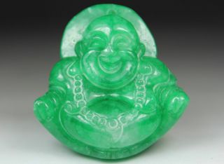 Chinese Old Jade Handwork Carving Buddha Pendant photo