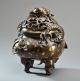 Chinese Antique Bronze Censer Rare Shape Dragon Heavy Xuande Mark Incense Burners photo 4
