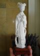 Vintage Carved Faux Ivory Chinese Asian Lady Statue Fine Antique Men, Women & Children photo 1