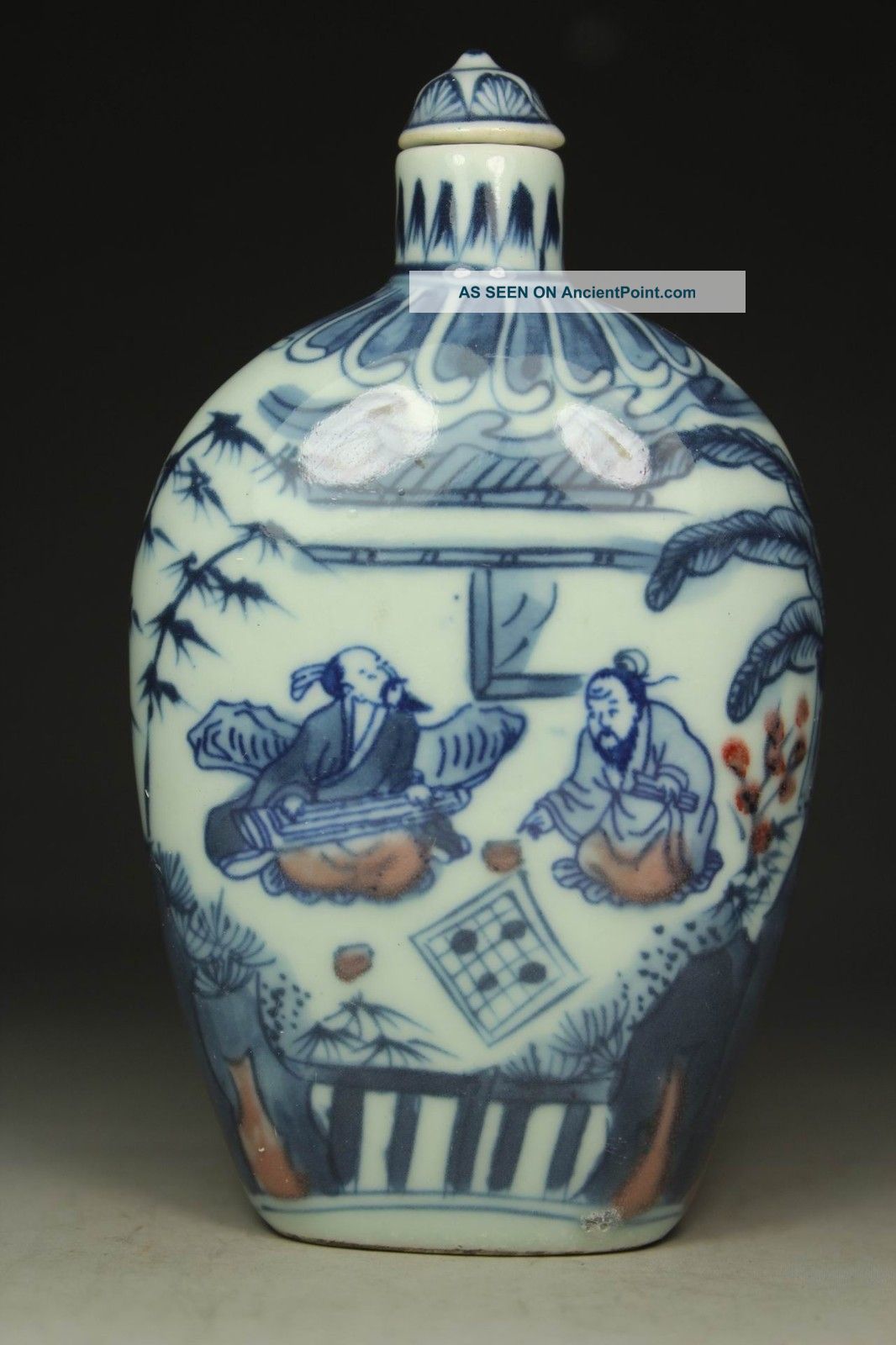 Chinese Handwork Painting Hero Old Porcelain Snuff Bottle Uncategorized photo