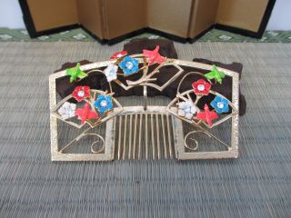 Japanese Geisya Kanzashi Hairpin,  Vintage,  Antique,  Old,  Rare,  Maiko,  Rare,  Japan - A26 photo