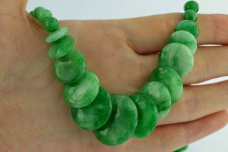 - China Collectibles Old Decorated Handwork Jade Burnish Necklace photo