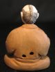 Amazing Antique Japanese Ox Bone 象牙 Netsuke Man W.  Basket & Mouse Figure Signed Netsuke photo 8