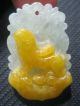 100% Natural Chinese Yellow Jade Rabbit Pendant /one Of Twelve Animal Netsuke Necklaces & Pendants photo 1