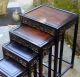 Antique Asian Chinese Stunning Nest Of Rosewood Wood Stacking Tables Tables photo 7