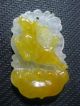 100% Natural Chinese Yellow Jade Horse Pendant /one Of Twelve Animal Netsuke Necklaces & Pendants photo 1