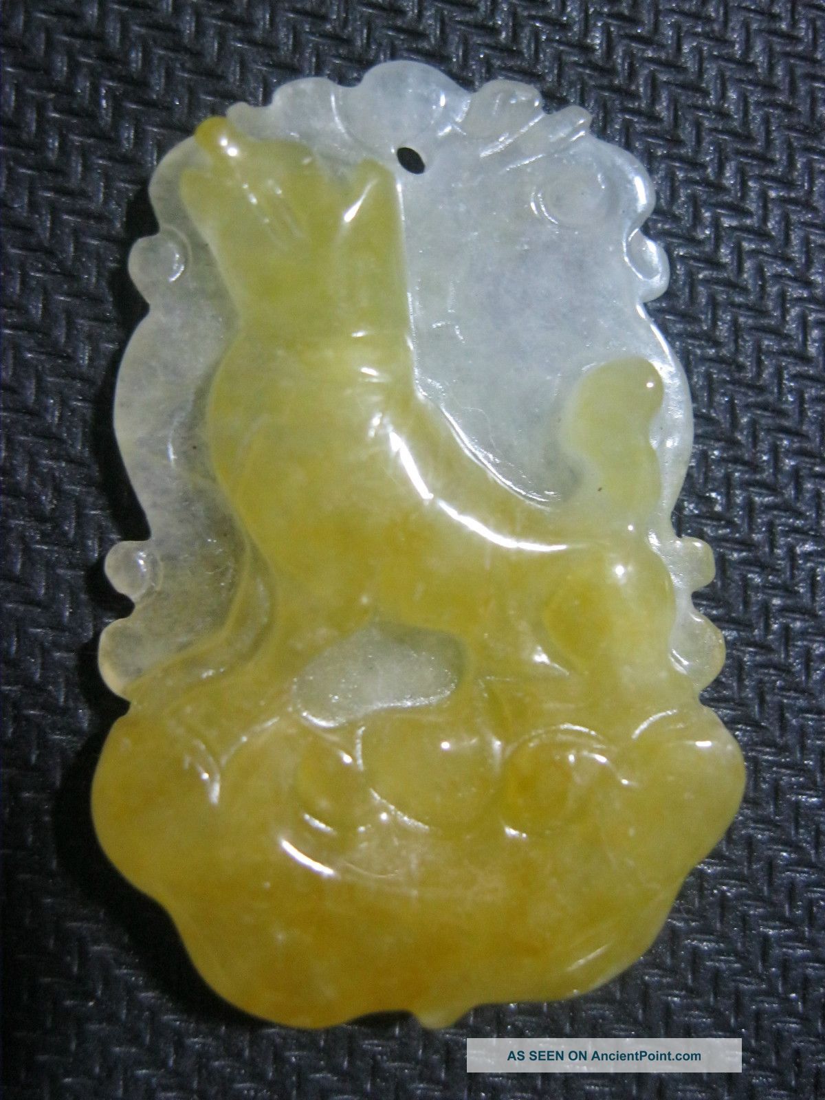 100% Natural Chinese Yellow Jade Dog Pendant /one Of Twelve Animal Netsuke Necklaces & Pendants photo