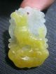 100% Natural Chinese Yellow Jade Dog Pendant /one Of Twelve Animal Netsuke Necklaces & Pendants photo 1