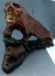 Antique Chinese Rosewood Carving / Sculpture Of Tigers - - Unusual Piece Tigers photo 3