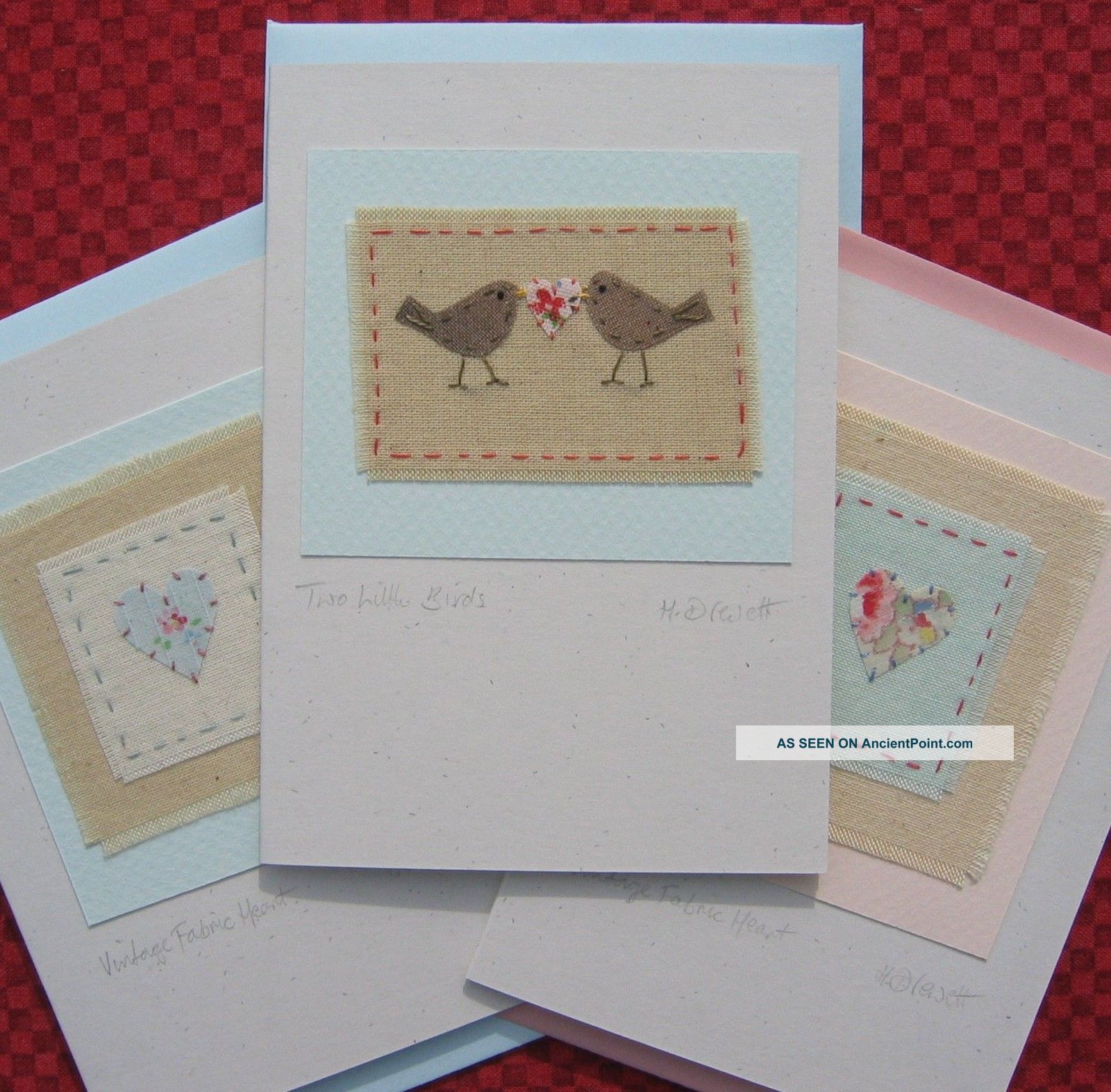 Special Offer Three Hand - Stitched Cards By Helen Drewett Low Start Price Samplers photo