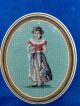 Pair Of Vintage Needlepoint Tapestry Pictures - Victorian Boy And Girl Tapestries photo 1