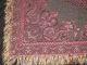 Victorian Fringed Tapestry Throw Or Shawl Red + Black Tapestries photo 2