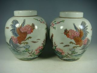Chinese Famille Rose Porclain Jars photo