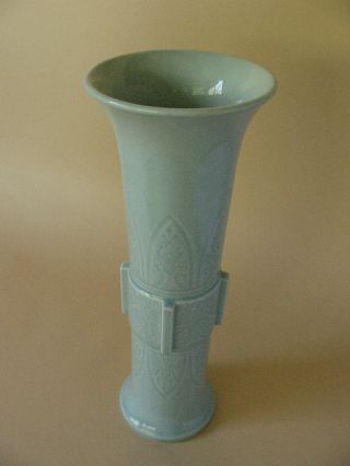 Old Estate Porcelain Alter Vase Japanese Marks Chinese Ceramic Alter Vase photo
