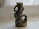 Old Chinese/japanese Brass Brush Holder/vase Vases photo 1