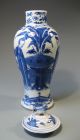 China Chinese Pottery Blue & White Vase W/ Figural & Floral Decor Ca.  19th C. Vases photo 1