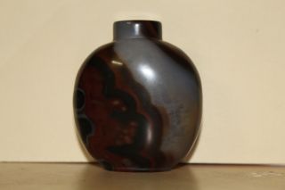 Chinese Pebble Agate Snuff Bottle 19 Century photo