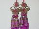 3 Antique Chinese Silk Tassels (2) With Pink Peking Glass Beads And Butterflies Other photo 4