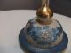 Vintage Chinese Crackle Glaze Vase Jar With With Gold Guilded Top Vases photo 3