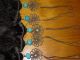 5 Large Antique Chinese Silk Tassels With Turquoise Peking Glass Beads Other photo 1