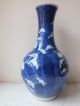 19th C Chinese Porcelain Blue And White Prunus Vase Vases photo 1