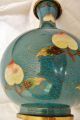 Antique Peach Vase Spectacular Cloisonne - Rare & Wonderful Design - Vases photo 4