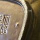 Antique Signed Chinese Porcelain Bowl With Archaic Bronze Glaze Perfect Estate Bowls photo 9