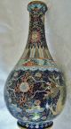 Chinese Cloisonne - Antique Vase Container - Colorful Lotus Pattern & Dragon Vases photo 6