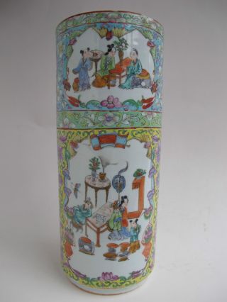 Large Antique Chinese Porcelain Famille Verte Vase 19th Century photo