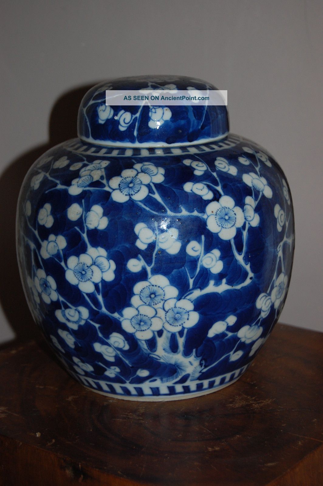 Large Chinese Porcelain Prunus Ginger Jar - 19thc Vases photo
