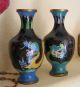 Antique Chinese Cloisonne Vases,  Set Of 2.  Dragon With Five Toes Vases photo 2