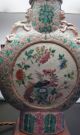 Antique Chinese Porcelain Famille Rose Dragon Moon Flask Vase Lamp Jade Phonix Vases photo 5