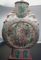 Antique Chinese Porcelain Famille Rose Dragon Moon Flask Vase Lamp Jade Phonix Vases photo 6