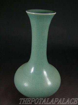 Old Chinese Porcelain Olive Green Glaze 