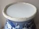 19th C Chinese Porcelain Blue And White Prunus Baluster Vase And Cover Vases photo 5