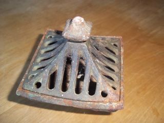 Old Vintage Vantines Cast Iron / Metal Incense Burner With Top / Lid photo