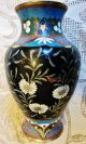 Antique Japanese Cloisonne Vase - Simple Detailed Beauty A Wonderful Meiji Jewel Vases photo 9