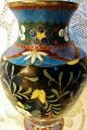 Antique Japanese Cloisonne Vase - Simple Detailed Beauty A Wonderful Meiji Jewel Vases photo 4