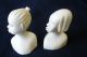 Antique Rare Faux Ivory Carved African Busts Other photo 1