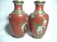 Pair Of Vintage Cloisonne Vases Vases photo 1