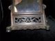 Antique Chinese Mirror On Ornate Hand Carved Wood Stand W/ Ox Bone Plaque Mark Other photo 4