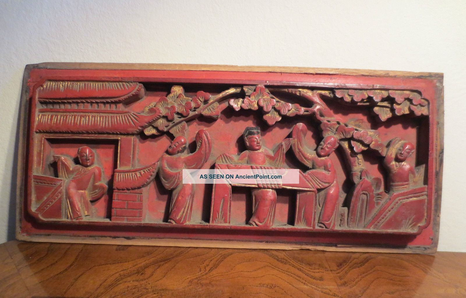 Antique Chinese Wood Wall Panel Or Plaque From China Other photo