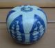 Antique Chinese Asian Blue White Covered Gourd Box 16/17c Boxes photo 11